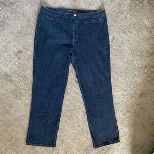 Lauren Ralph Lauren Dark Denim Jeans Slacks Sz 20